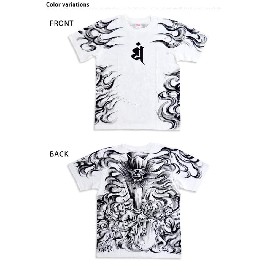 手描き半袖Tシャツ「閻魔大王」◇手描きの羽水 : サクラスタイル