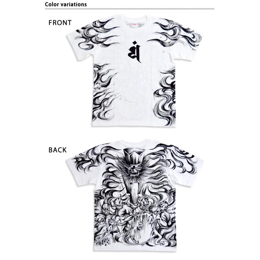 手描き半袖Tシャツ「閻魔大王」◇手描きの羽水爆買 : サクラスタイル 