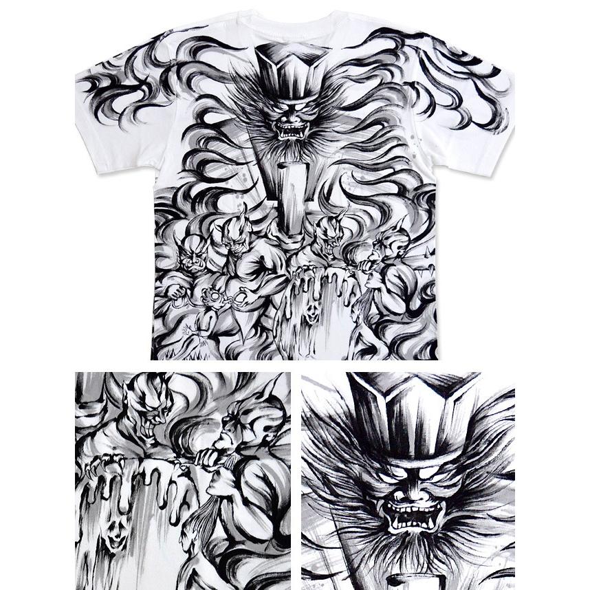 手描き半袖Tシャツ「閻魔大王」◇手描きの羽水 : サクラスタイル