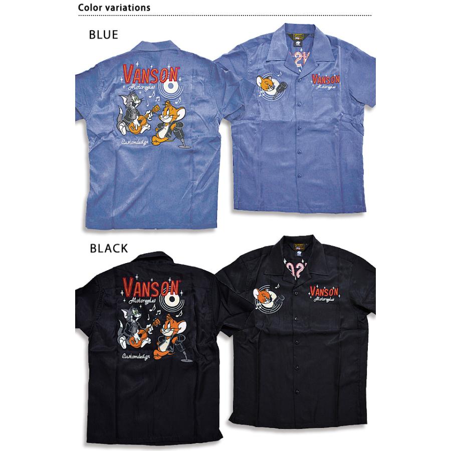 vanson×TOM＆JERRYコラボ 半袖レーヨンシャツ vanson TJV-2221