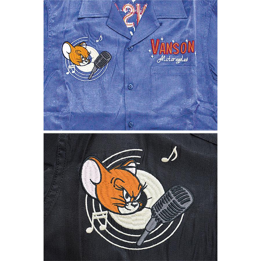 vanson×TOM＆JERRYコラボ 半袖レーヨンシャツ vanson TJV-2221