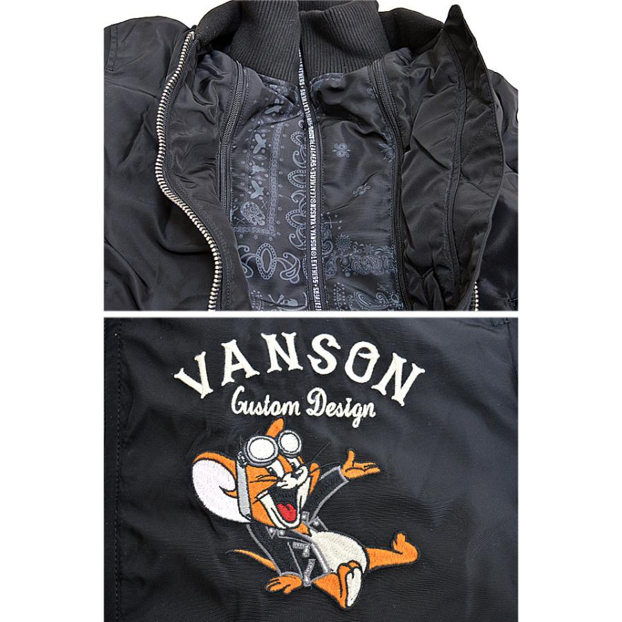 vanson×TOM＆JERRY 刺繍MA-1フライトジャケット vanson TJV-2243