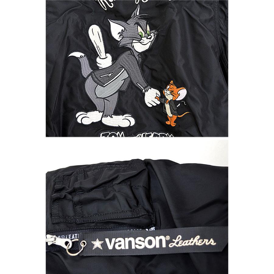 vanson×TOM＆JERRY 刺繍MA-1フライトジャケット vanson TJV-2243 