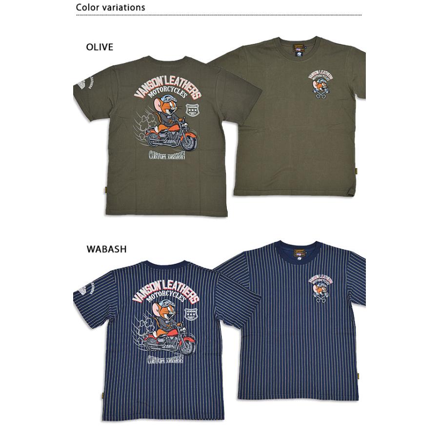 vanson×TOM＆JERRYコラボ 天竺半袖Tシャツ vanson TJV-2327 バンソン