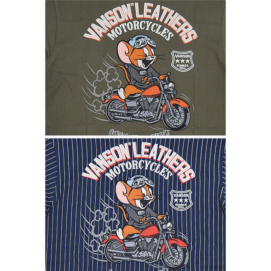 vanson×TOM＆JERRYコラボ 天竺半袖Tシャツ vanson TJV-2327 バンソン