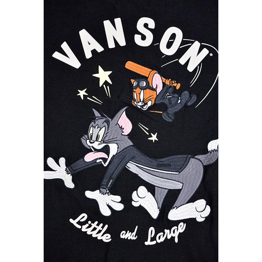 vanson×TOM＆JERRY 吸汗速乾ドライ半袖Tシャツ vanson TJV-2422