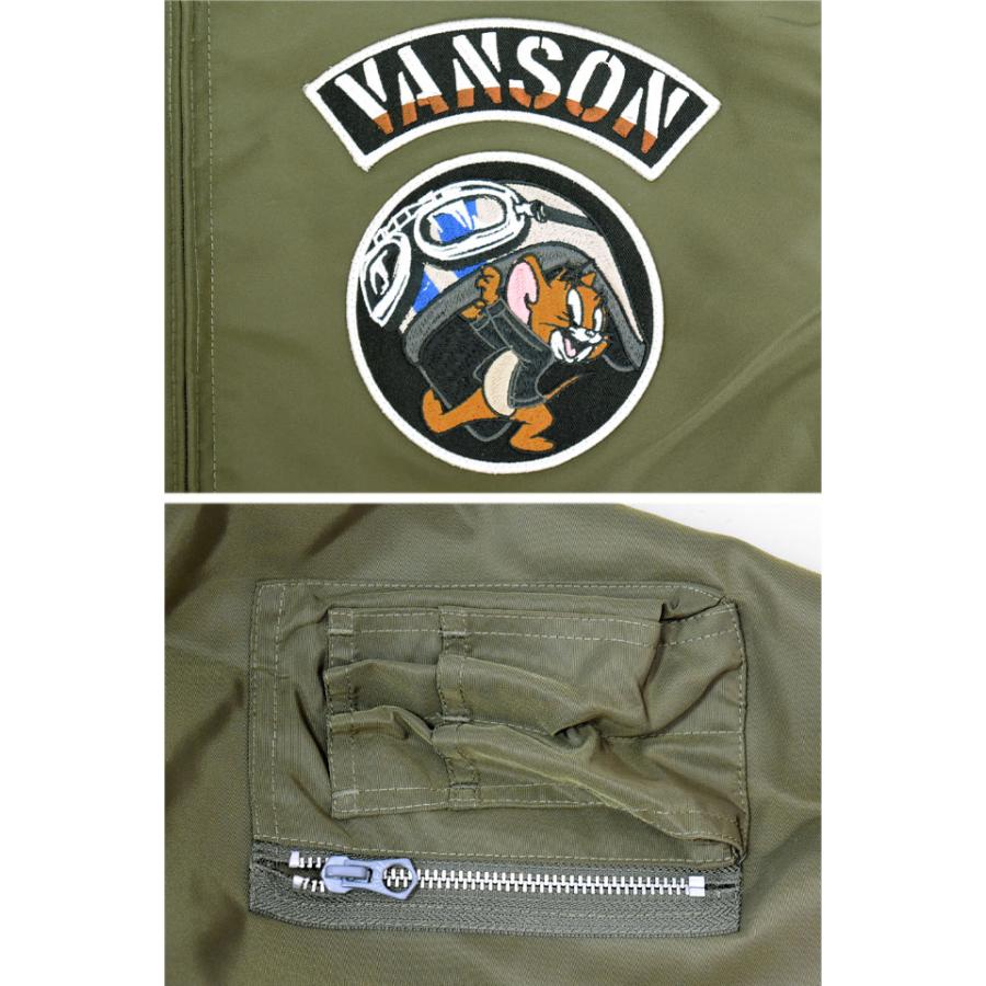 TOM＆JERRYコラボ サテン×ナイロンツイル リバーシブルスカジャン vanson TJV-2529 バンソン ヴァンソン トムとジェリー爆買の画像