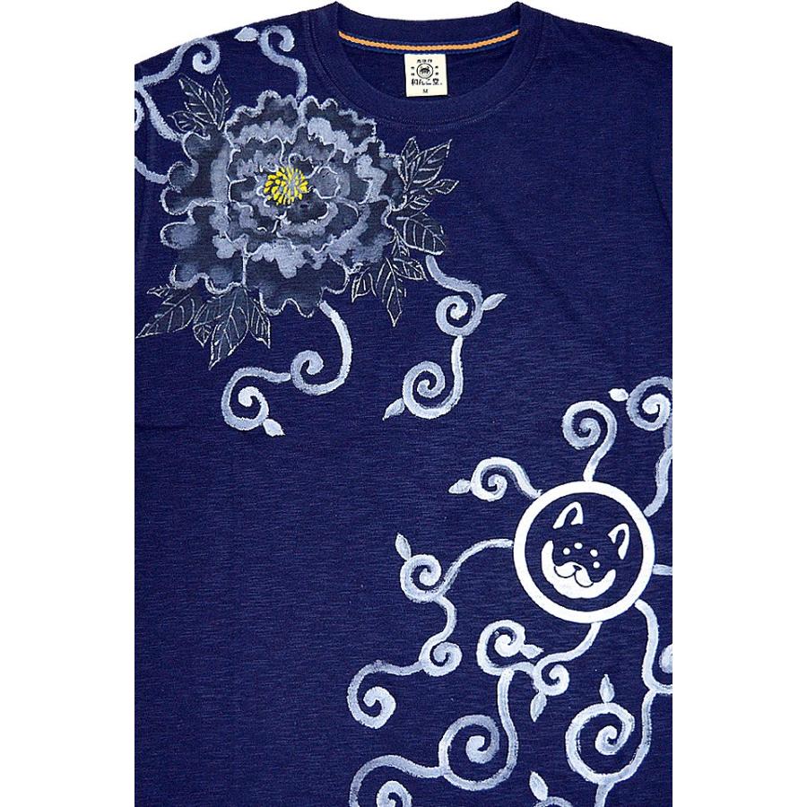 和んこ堂 碧コラボ 唐草牡丹半袖tシャツ 和んこ堂 Kdw2308m 和柄 和風 柴犬 手描き 手書き 京都 あお Wak M サクラスタイル 通販 Yahoo ショッピング