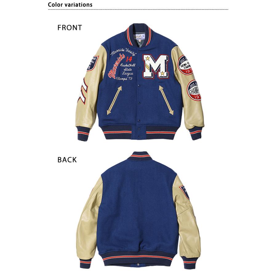 30oz. WOOL MELTON AWARD JACKET「MAVERICKS」 WHITES VILLE WV15166-126 ホワイツビル スタジアムジャンパー爆買の画像