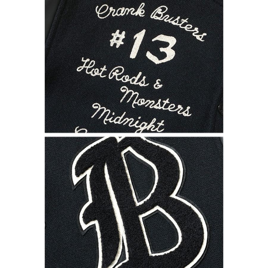 30oz. WOOL MELTON AWARD JACKET 「CRANK BUSTERS」 WHITES VILLE ホワイツビル WV15602 スタジャン アワードジャケット爆買の画像