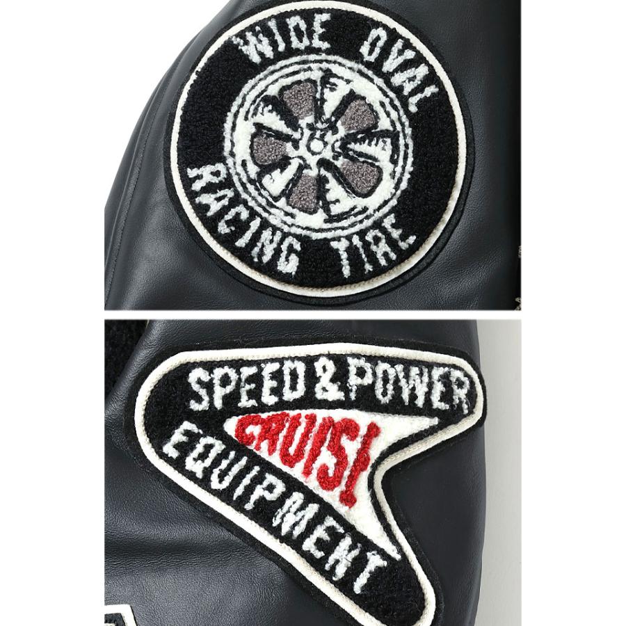 30oz. WOOL MELTON AWARD JACKET 「CRANK BUSTERS」 WHITES VILLE ホワイツビル WV15602 スタジャン アワードジャケット爆買の画像