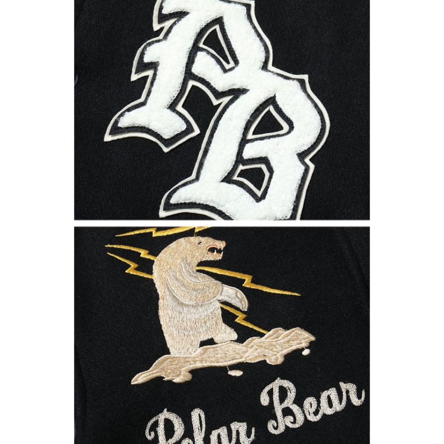 30oz. WOOL MELTON AWARD JACKET「POLAR BEAR」 WHITES VILLE WV15784 ホワイツビル スタジャン アワードジャケット爆買の画像