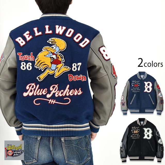 30oz. WOOL MELTON AWARD JACKET「BLUE PECKERS」 WHITES VILLE