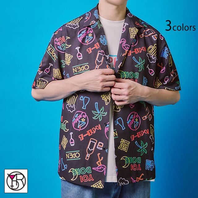 酒ネオンアロハシャツ YOIDORE 825711 ヨイドレ 酔いどれ ハワイアン 酒ネオンアロハシャツ YOIDORE 825711 ヨイドレ 酔いどれ ハワイアン