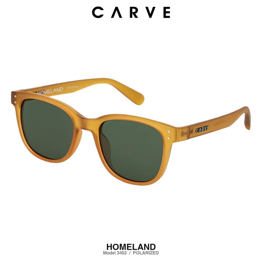 CARVE 3452 HOMELAND MATT HONEY/GREEN POLARIZED ボストン型