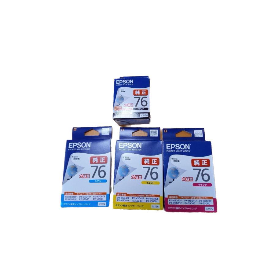 エプソン EPSON 純正インク IC4CL76 4色パック 大容量(目印 エプソン EPSON 純正インク IC4CL76 4色パック 大容量(目印
