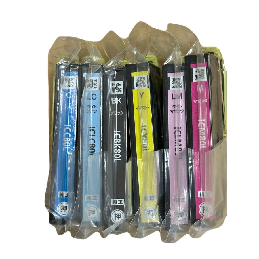 エプソン（EPSON） 純正インク IC6CL80L 6色セット（増量）目印