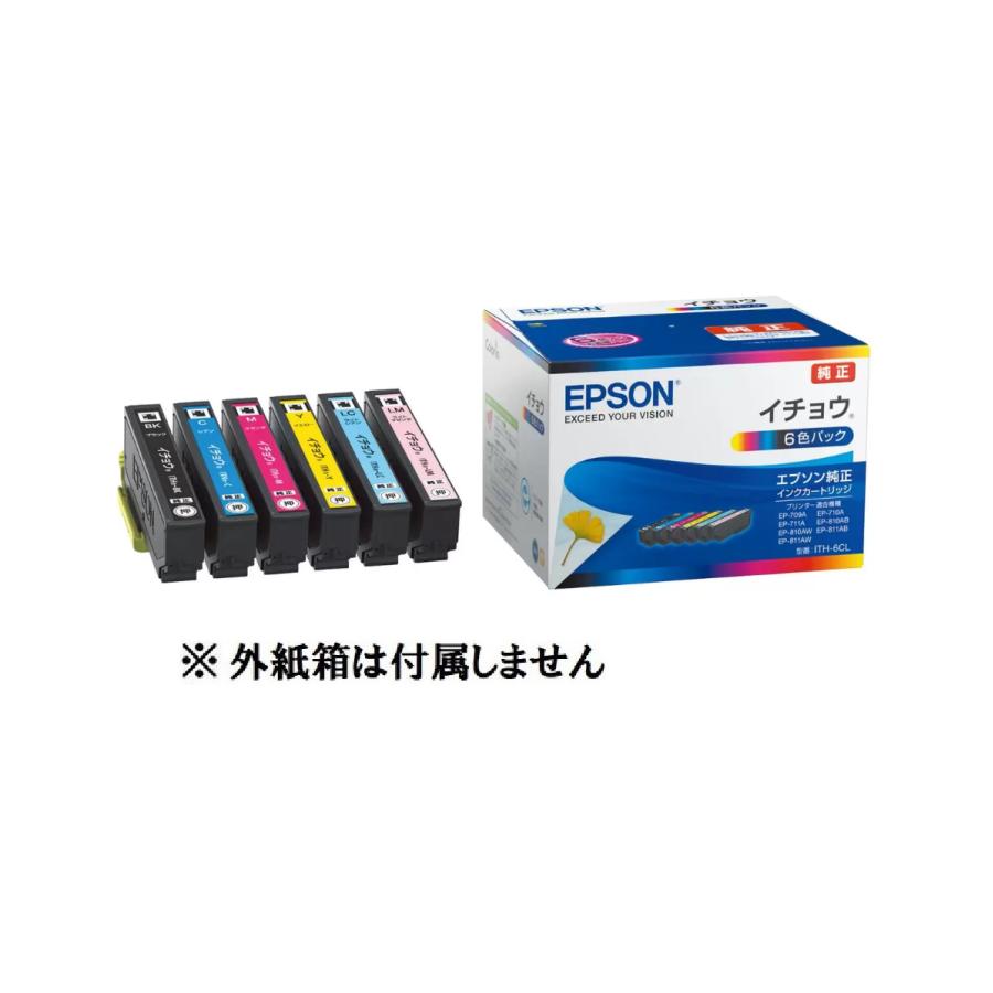 EPSON 純正インク ITH-6CL　6色セット （目印：イチョウ）EP-709A 対応インク本体の真空パック未開封・未使用品 純正外紙箱なし アウトレット｜sakuraumeksm｜03