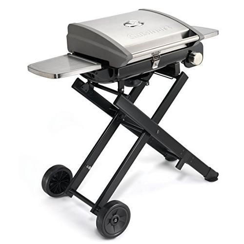 Cuisinart CGG-240 All Foods, 27.3" L x 38" W x 23.5" H, Roll-Away Gas Grill, Stainless Steel 鉄板、グリル