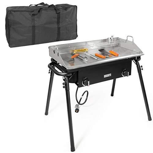が大特価！が大特価！XtremepowerUS 95524 Outdoor Propane Griddle Set Camping Stove,  Black バーベキュー、調理用品 | prointextil.com