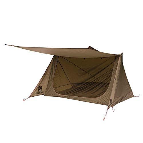 OneTigris Backwoods Bungalow Ultralight Bushcraft Shelter 2.0， Backpacking Tent with Canopy 2 Person Waterproof Ripstop