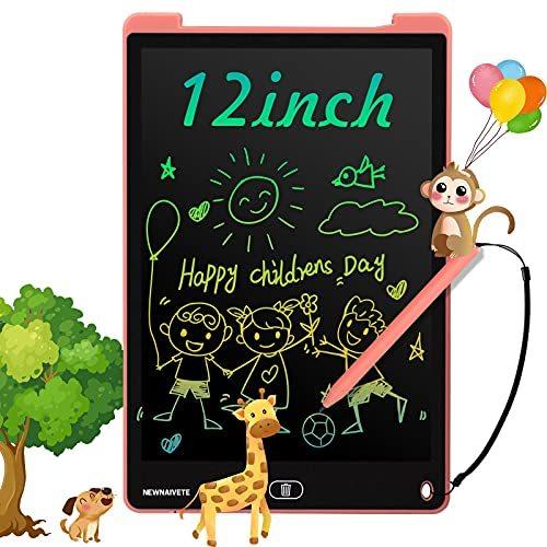 【初回限定お試し価格】 Writing LCD Newnaivete Tablet, Educational Pads, Writing Drawing Electronic Erasable Tablet, Drawing Colorful Board, Doodle Toddler Inch 12 黒板、電子黒板