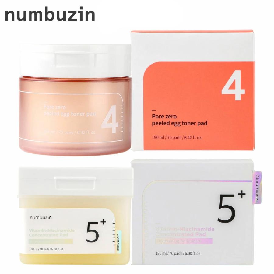 numbuzin ナンバーズイン トナーパッド 70枚 4番 毛穴ゼロたまご肌 5番