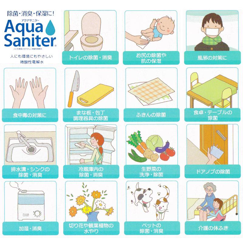 コロナ対策 次亜塩素酸除菌水 アクアサニター5L大容量 2本セット