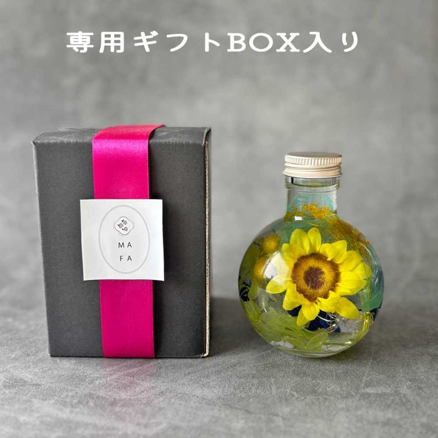 ひまわりハーバリウム-コロンタイプ フラワーギフト/誕生日祝い/結婚