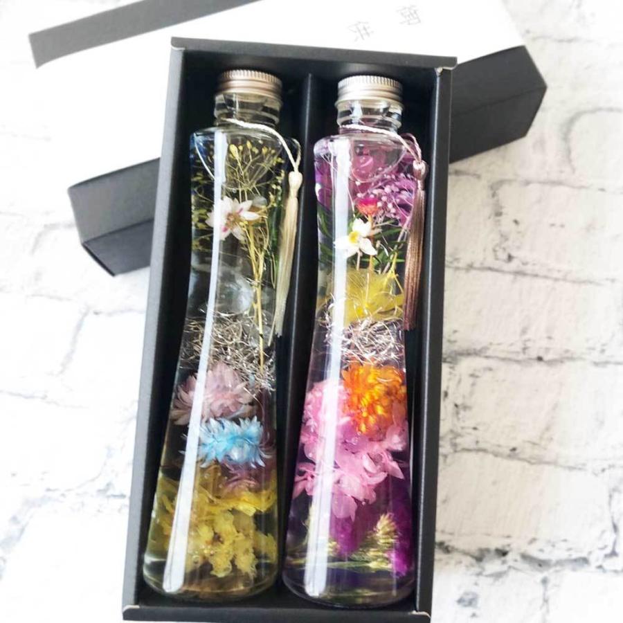 お悔みハーバリウム２本セット-燭ともしび-　お供え・供花・仏壇花・新盆・お彼岸・仏花・命日　Pink/Blue/Yellow |  | 07