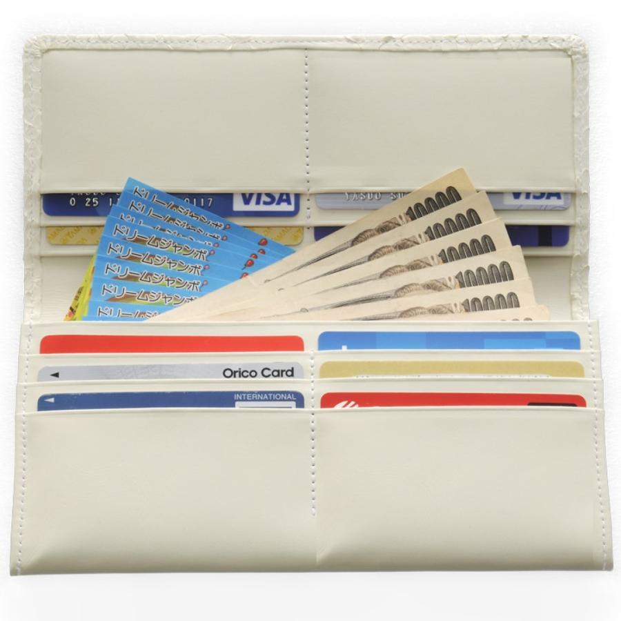 白蛇 長財布 金運 ホワイト パイソン レザー 財布 風水 蛇革