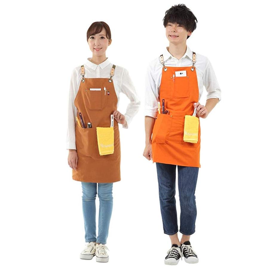 エプロン キャンプ バーベキュー 作業用 カフェ 園芸 DYI 多機能