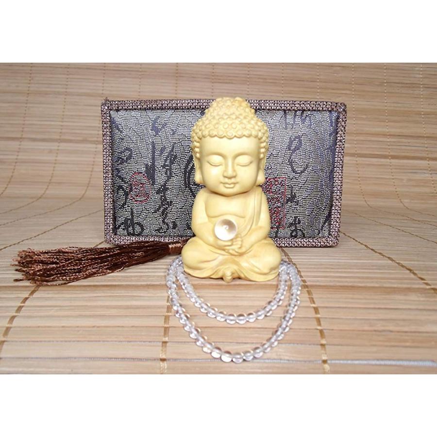 手元供養 供養仏 木彫り 仏像 【 水晶 仏陀 】 開運 厄除け お守り