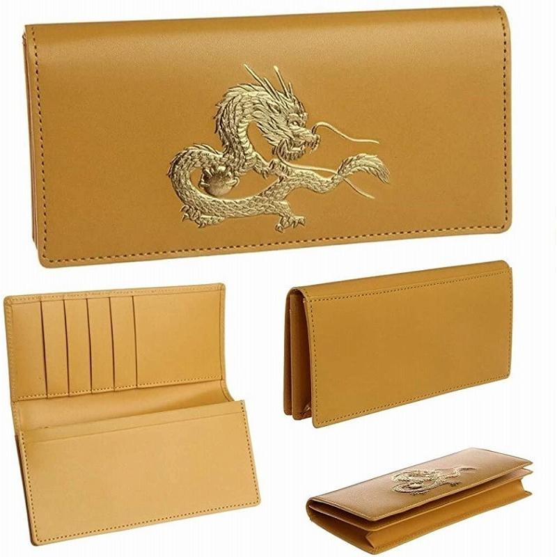 皇帝龍 長財布 風水 秘伝 金運 アップ 本金箔 龍神 和柄 メンズ