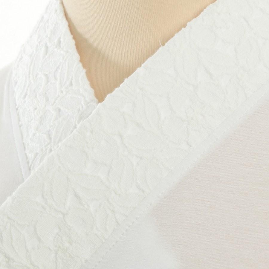 ふぁんじゅ　【新品未使用】　Tシャツ襦袢　3L 大きいサイズ 大きいサイズ3L Tシャツ半襦袢 ふぁんじゅ 椿レース 簡単に