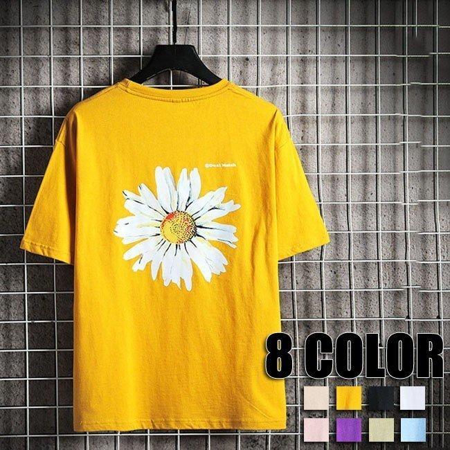 カジュアルtシャツ メンズ 半袖 花柄 トップス メンズtシャツ 夏春 ホワイト ブラック ピンク イエロー カーキ ブルー グリーン Ffrt Sakusaku 通販 Yahoo ショッピング