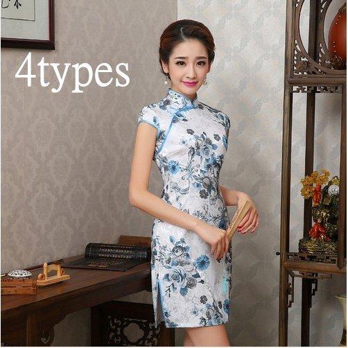 チャイナドレス 花柄半袖綿麻素材 ショート丈 チャイナ服 ミニチャイナドレス パーテイ衣装 ワンピース 綿 麻 通気性 レトロ 大きいサイズ Ffrt564w Sakusaku 通販 Yahoo ショッピング