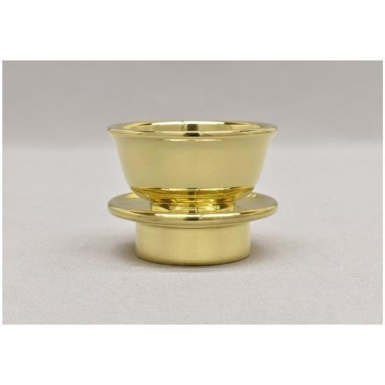 密教法具 六器 極上品 中サイズ 口径6.8cm 真鍮製 ミガキ仕上げ : 京