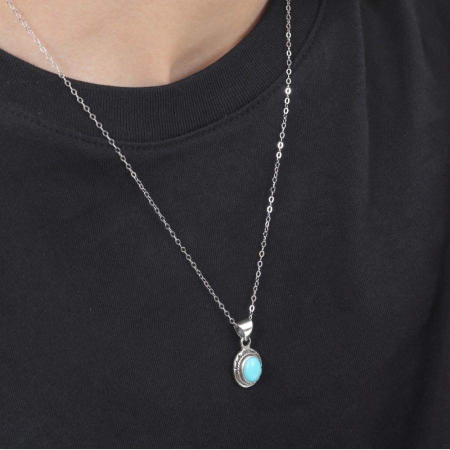 ネックレス メンズ レディース シルバー925 ターコイズ 人気 45cm トルコ石 ペア 男女兼用 ユニセックス Silver 30 30 メンズアクセサリー店sakuto 通販 Yahoo ショッピング