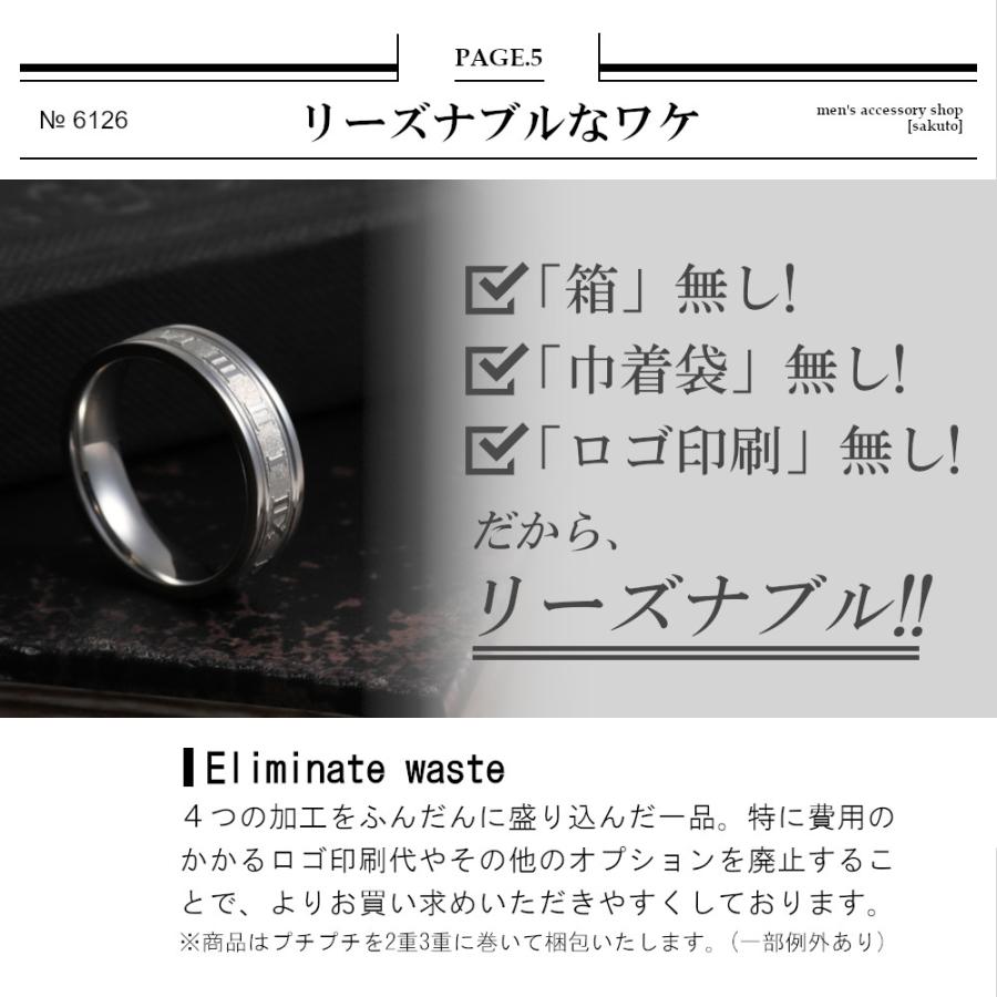 指輪 メンズ リング ステンレス ローマ数字 シンプル シルバー