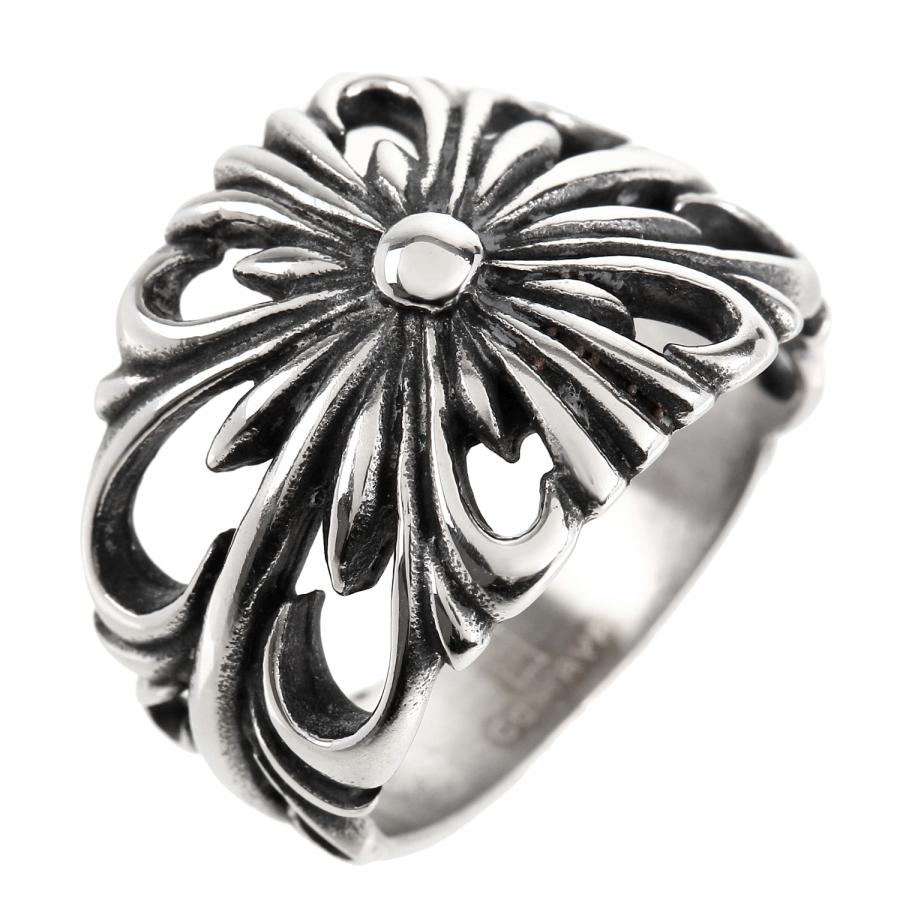 指輪 メンズ リング ステンレス 透かし彫り クロス 十字 フローラル アクセサリー 太め 太い 6197 6197 メンズアクセサリー店sakuto 通販 Yahoo ショッピング