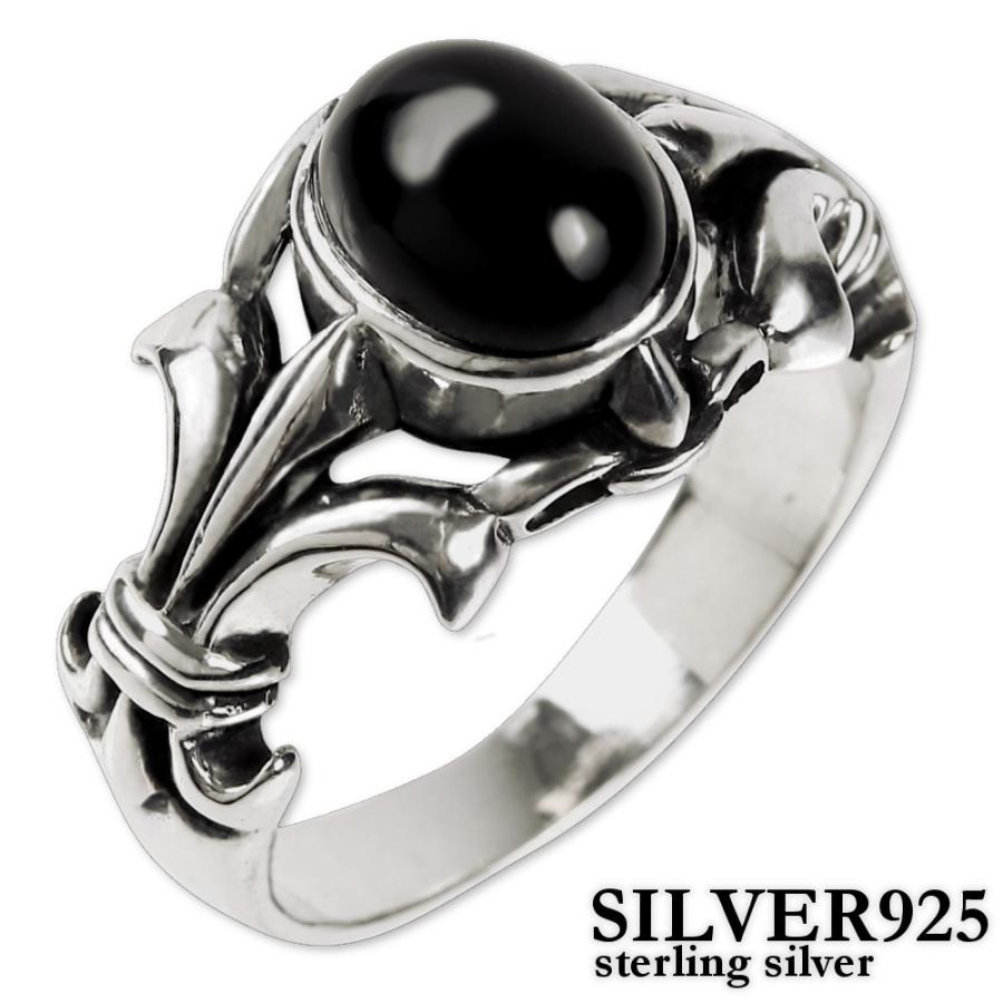 指輪 メンズ リング シルバー925 オニキス Silver フレア 百合の紋章 アクセサリー ストーン 63 63 メンズアクセサリー店sakuto 通販 Yahoo ショッピング