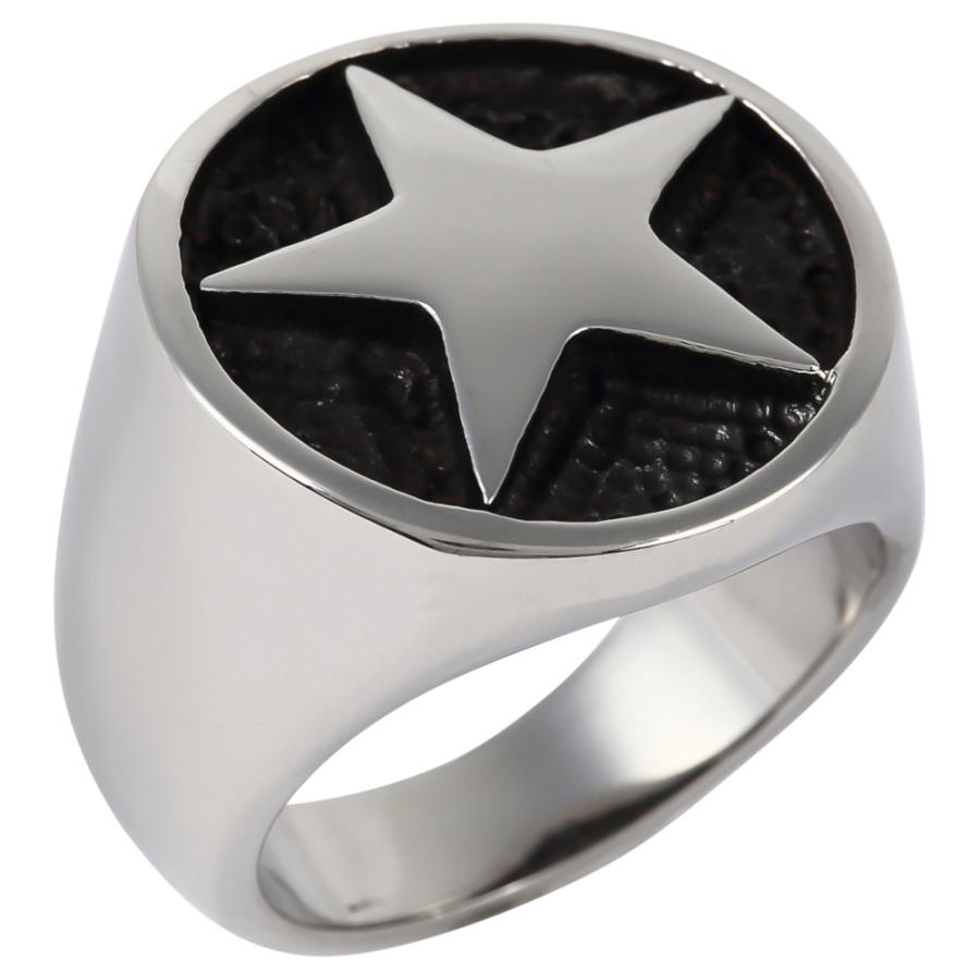 指輪 メンズ リング スター ステンレススチール シンプル シルバーカラー 星 おすすめ 6230 早割クーポン