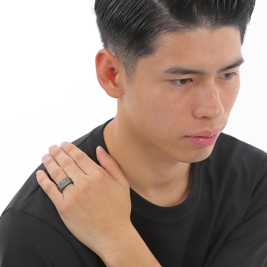 指輪 メンズ 男性 シグネットリング 印台 アンティークシルバー