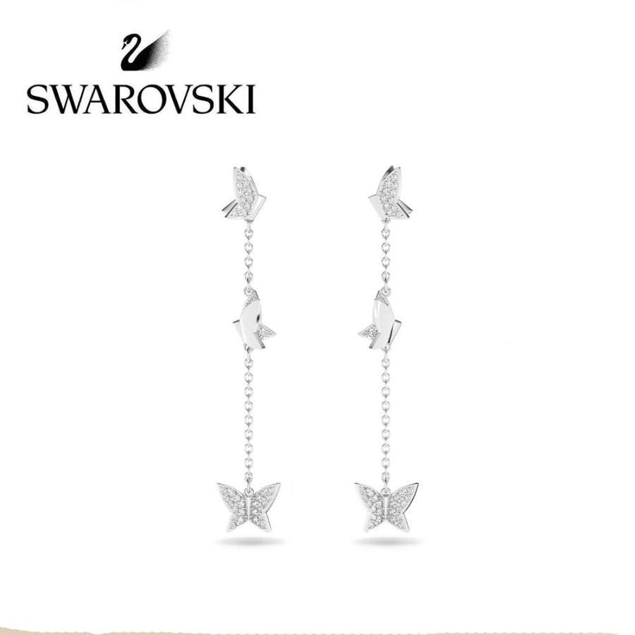 スワロフスキー Swarovski LILIA キャッチ、スタッドピアス ドロップ