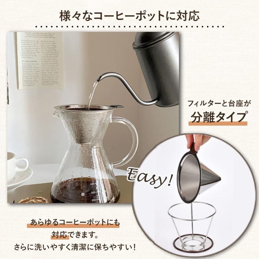 Blu Urbano Coffee コーヒードリッパー ペーパーレス ステンレス製 コーヒー ドリップ器具 メッシュ二重構造フィルター コーヒーフィルター｜sakyoyama2955｜09