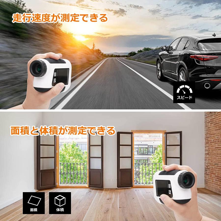 日本語音声機能 】ゴルフ 距離計 距離測定器 660yd対応 光学6倍