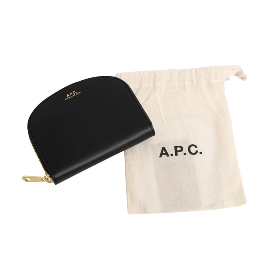 アーペーセー A.P.C. コインケース 小銭入れ F63219 PXAWV LZZ DEMI-LUNE COMPACT WALLET ハーフムーン コンパクト ウォレット BLACK ブラック｜salada-bowl｜04