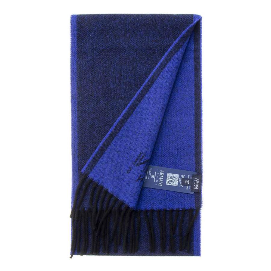 最新 Cd713 マフラー Jeans Armani アルマーニジーンズ ブラック ブルー スカーフ ストール ウール混紡 メンズ マフラー Www 11thspace Com