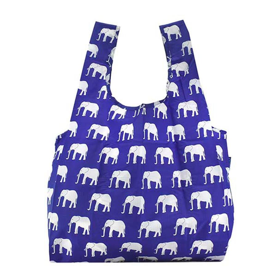 バグゥ バグー BAGGU バッグ エコバッグ エコバック トート ショッピングバッグ STANDARD スタンダード REUSABLE BAG 折りたたみ ELEPHANT BLUE ブルー+ホワイト｜salada-bowl